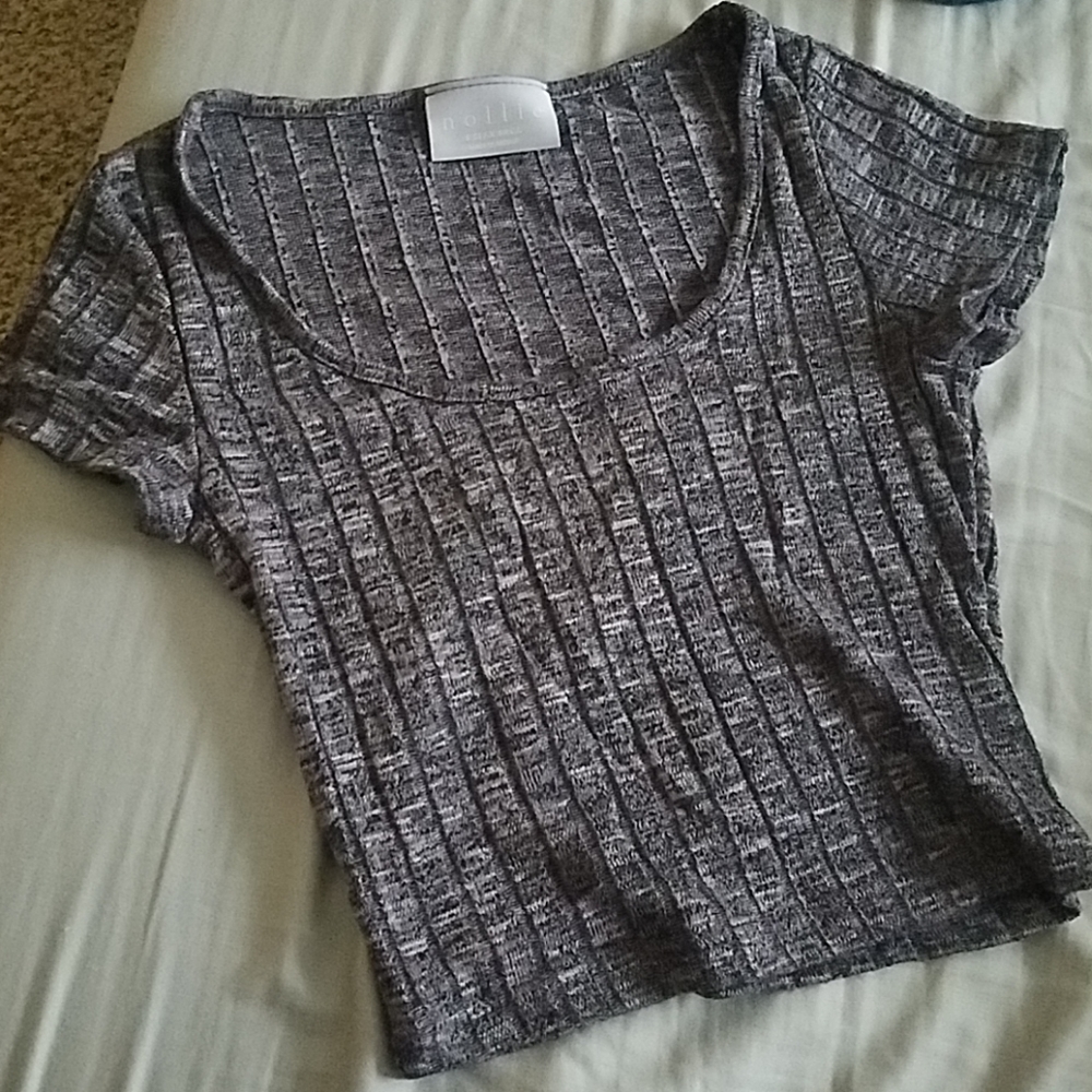 Gray crop top